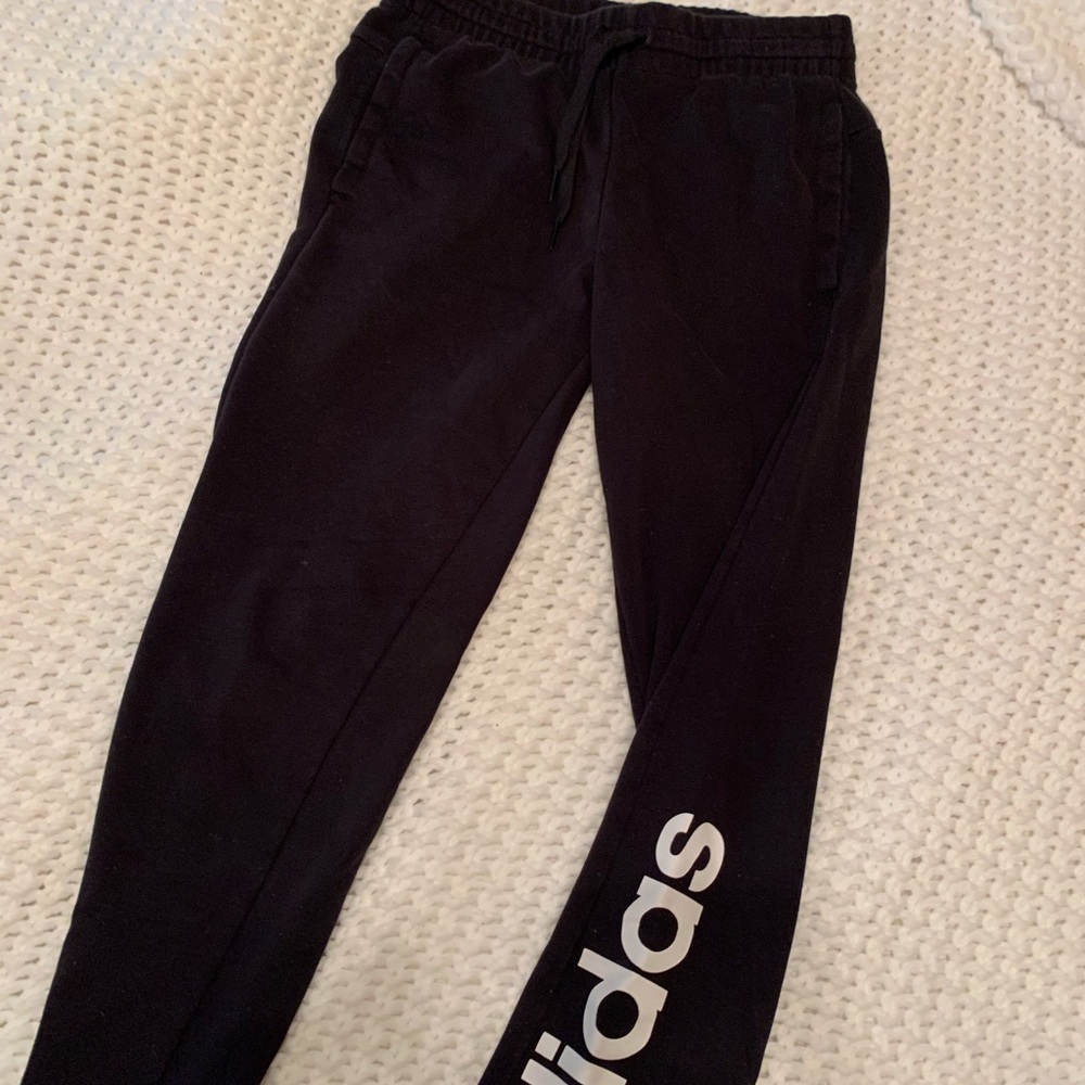 Black adidas joggers